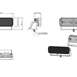 Pracovní LED světlo 54 W 180x55x38 mm 3960 lm, obdélníkové, 10/30 V širokoúhlé 18 LED