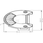 Světelná LED lišta 81 W 301,8x89x61 mm 7290 lm, zahnutá, 12/24 V 54 LED