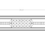 Světelná LED lišta 81 W 301,8x89x61 mm 7290 lm, zahnutá, 12/24 V 54 LED