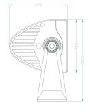 Světelná LED lišta 180 W 810,6x79,5x87 mm 15300 lm, obdélníková, 12/24 V 60 LED