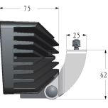 Pracovní LED světlo 40 W 108x75 mm 4000 lm, obdélníkové, 10/30 V širokoúhlé 8 LED 