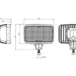 Pracovní LED světlo 90 W 105x160x76 mm 6000 lm, obdélníkové, 10/30 V širokoúhlé 18 LED