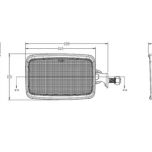 Pracovní LED světlo 90 W 105x160x76 mm 6000 lm, obdélníkové, 10/30 V širokoúhlé 18 LED