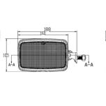 Pracovní LED světlo 90 W 105x160x76 mm 6000 lm, obdélníkové, 10/30 V širokoúhlé 18 LED