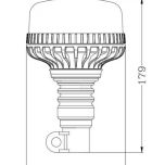 LED maják 17 W montáž na tyč, 10-30 V 