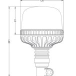 LED maják 20 W flexibilní montáž na sloupek, 12/24 V