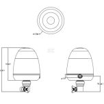 Sada 2 synchronizovatelných blikajících majáků LED TWIN 25/ 30 W, flexibilní montáž