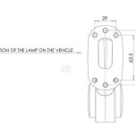 Obrysové pravé LED světlo 108 x 134,5 x 48,6 mm (12/24 V)