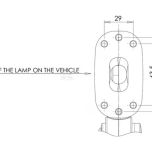 Obrysové levé LED světlo 180 x 157,6 x 48,6 mm (12/24 V)
