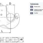 Navařovací hák spodního ramene CBM, kat. 3, O64 x 134 x 40 mm (206 kW)