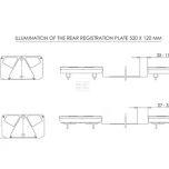Multifunkční levé zadní LED světlo, obdélníkové, 242 x 134 x 36,5 mm (12/24 V)