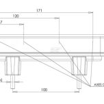 Multifunkční levé zadní LED světlo, obdélníkové, 200,5 x 85 x 40 mm (12/24 V)