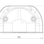 LED osvětlení registrační značky, obdélníkové 101x58,5x59,6 mm (12/24 V)