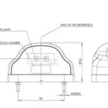 LED osvětlení registrační značky, obdélníkové 101x58,5x59,6 mm (12/24 V)
