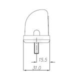 LED osvětlení registrační značky, obdélníkové 82,5 x 31 x 39 (12/24 V)