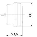Levé zadní LED světlo 205x53,6x80 mm, 12/24 V
