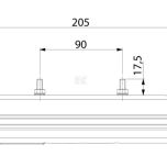 Levé zadní LED světlo 205x53,6x80 mm, 12/24 V