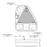 Pravé zadní LED světlo 174x54,5x206 mm, 12/24 V