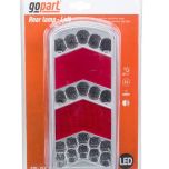 Multifunkční levé zadní LED světlo 228x40x106 mm, 12/24 V