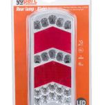 Multifunkční pravé zadní LED světlo 228x40x106 mm, 12/24 V 