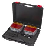 Sada magnetických bezdrátových zadních LED světel, 106 x 98 mm, 7-pin (12 V, Li-ion) 