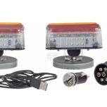 Sada magnetických bezdrátových zadních LED světel, 106 x 98 mm, 7-pin (12 V, Li-ion) 