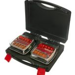 Sada magnetických bezdrátových zadních LED světel, 110 x 103 mm, 7-pin (12 V, Li-ion)