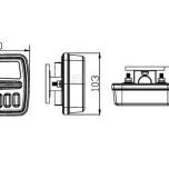 Sada magnetických bezdrátových zadních LED světel, 110 x 103 mm, 7-pin (12 V, Li-ion)