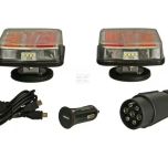 Sada magnetických bezdrátových zadních LED světel, 110 x 103 mm, 7-pin (12 V, Li-ion)