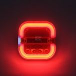 Sada magnetických bezdrátových zadních LED světel, 110 x 108 mm, 7-pin (12-24 V, Li-ion)