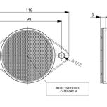 Oranžové kulaté odrazky O78 x 8 mm