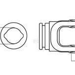 Vidlice na profil. trubku L22, připojení 41 mm