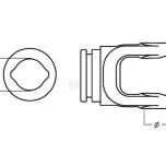 Vidlice na profil. trubku L24, připojení 48 mm