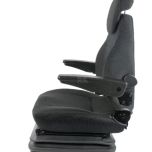 Mechanicky odpruž. sedadlo s látkovým potahem šíře 510 mm s loketními opěrkami (125 kg) 