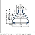 Rozměry manžety V6-00585