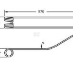 Pružné pero 9 x 86 x 592 mm s cívkou 49 mm (Claas) - 0009554830KR