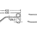 Pružné pero 8,5 x 98 x 490 mm s cívkou 43 mm (Kuhn) - 57701700KR