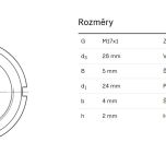 Matice KM 3 - Rozměrové údaje