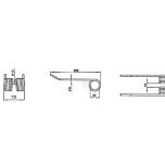 Pružné pero 5 x 70 x 189 mm s cívkou 32 mm (Case, New Holland, Hesston) - 80131673N