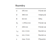 Rozměry ložiska