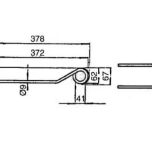 Pružné pero 9 x 96 x 378 mm s cívkou 41 mm (Deutz-Fahr) - VF06580456KR