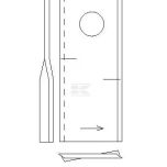 Nůž rotační sekačky 4 x 47 x 126 mm levý s otvorem 23x20,5 mm (Taarup) - KT56110900KR