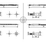 Rovný hrot čelního nakladače 24/36 x 1100 mm špičatý profil 2T se závitem M22x1,5 - RT1GP