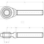 Oko s pravým závitem M27x3 (22,6 mm) - TL1602722RKR