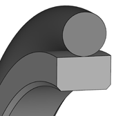 Pístnicové těsnění DICHTOMATIK SPOR 30 Z / 110 x 120.7 x 4.2 PTFE