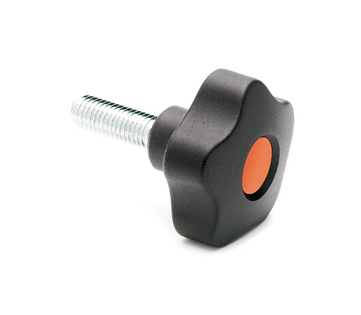 Utahovací šroub ELESA+GANTER VCT.25 p-M5x20-C9 - s hvězdicovou rukojetí 25 mm