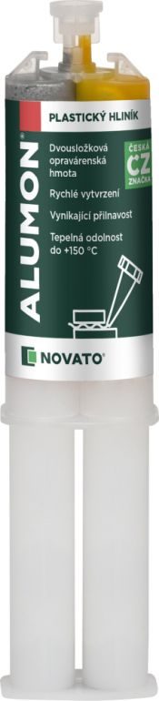 Dvousložkový tmel plněný hliníkem NOVATO 499 920, 50 ml dvoupatrona