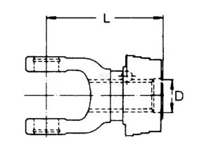 Nasazovací vidlice 1-3/8" 6drážek (W2600, P600)