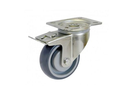 Kolo otočné s brzdou 423F PUR-G125 p AS