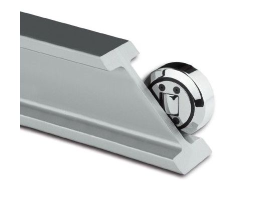 Kolejnice k pojezdová rolně Profil S, 53 x 24 mm, INOX, L-523mm - 113.002.003/0523